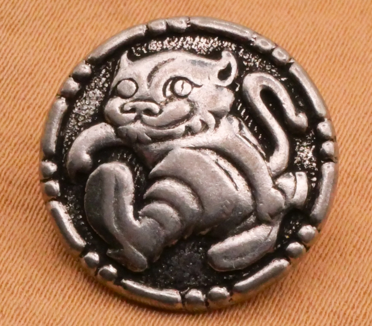 Troll or Cat Folklore Norwegian Pewter Metal Button Various 18mm