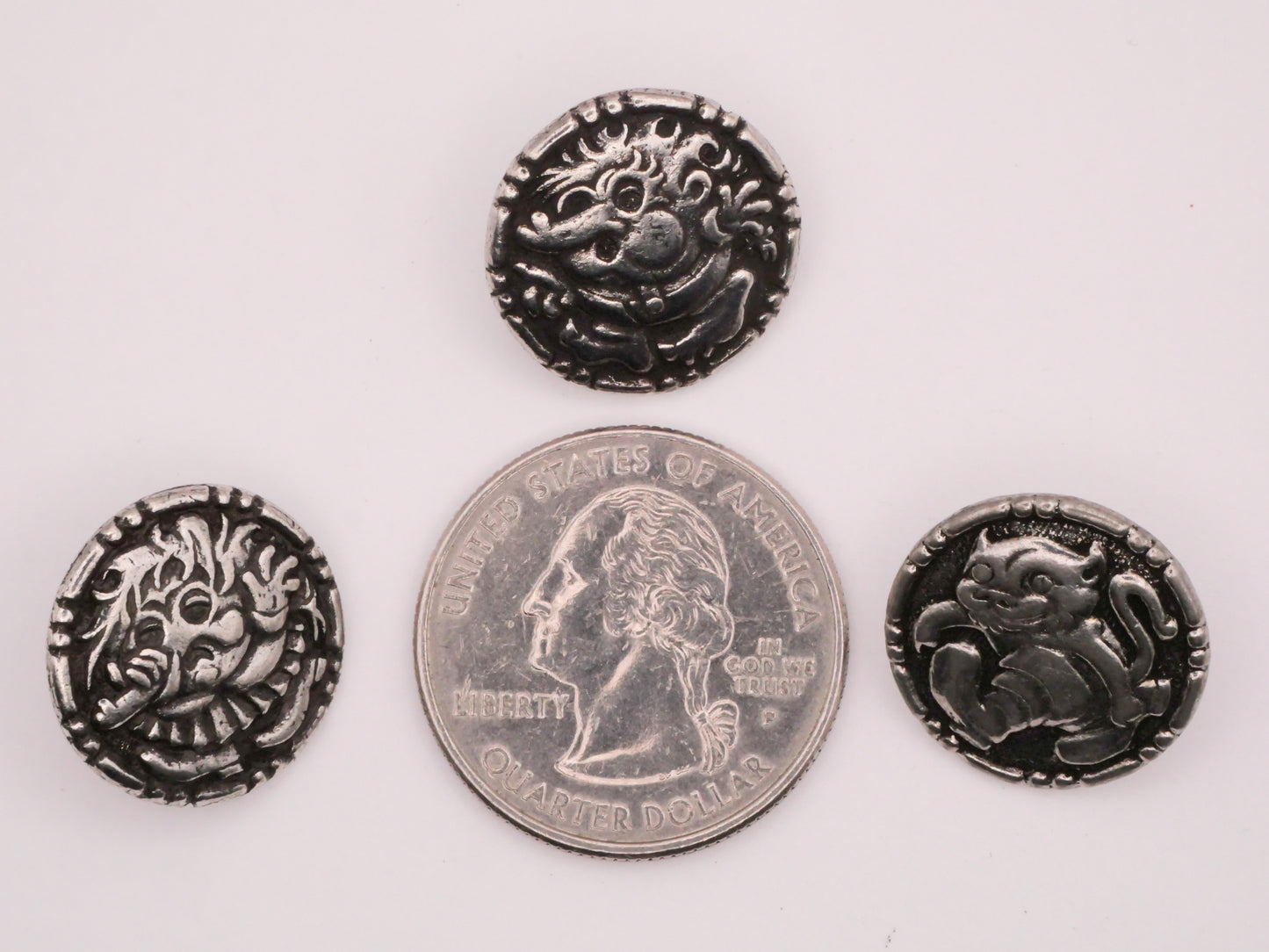 Troll or Cat Folklore Norwegian Pewter Metal Button Various 18mm