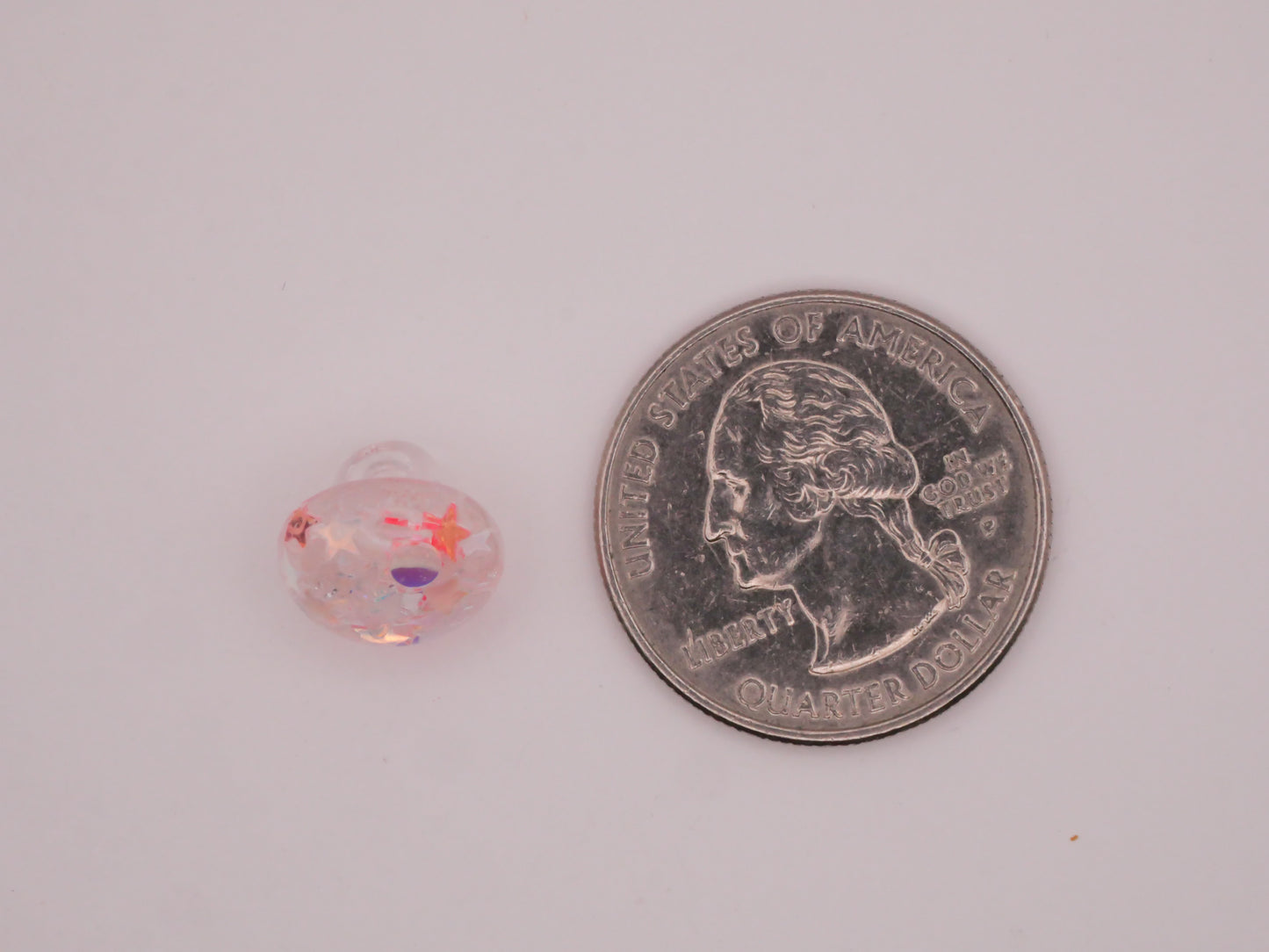 Star Glitter Resin Plastic Assorted Set of Four Buttons 12mm