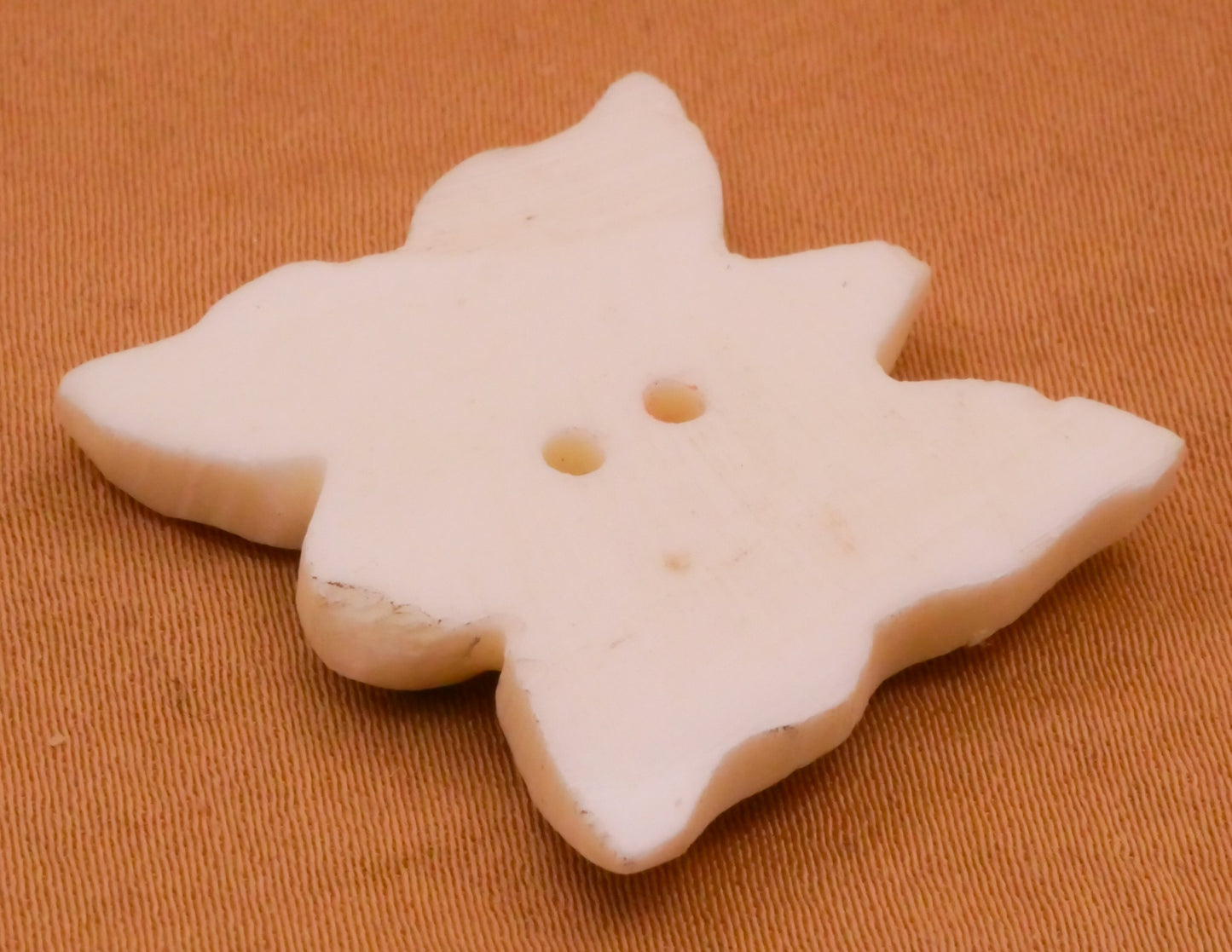 Butterfly Moth Carved Bone Horn Sew-Thru Button 24x26mm