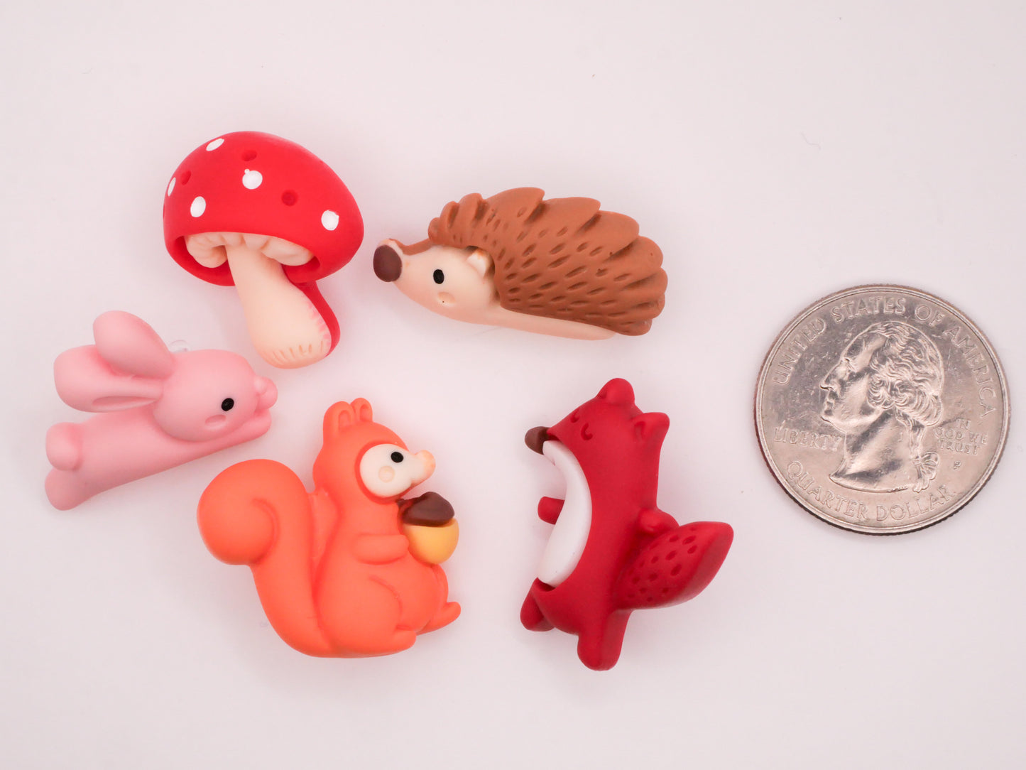 Woodland Flora Fauna Animals Plastic Assorted Set of Five Buttons 16-27mm