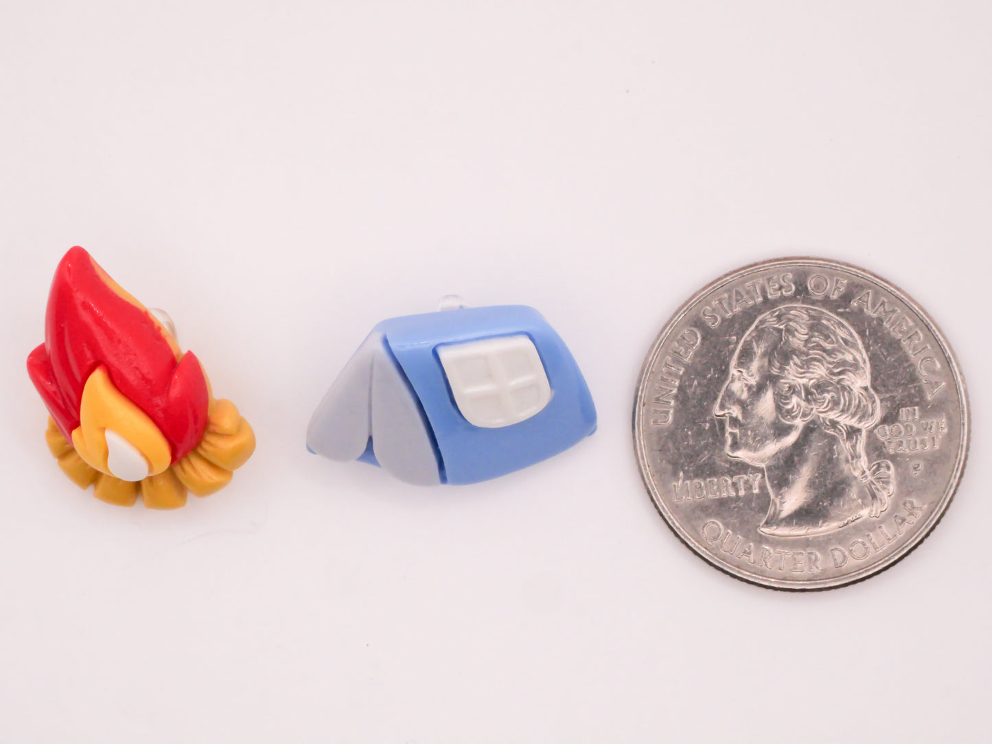 Camping Theme Campfire Flame Tent Plastic Pair of Buttons 16-22mm