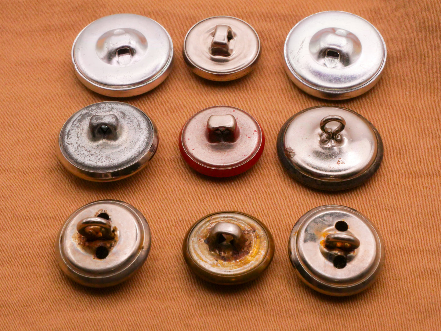 Crown Motif Design Metal Button Various 15-19mm