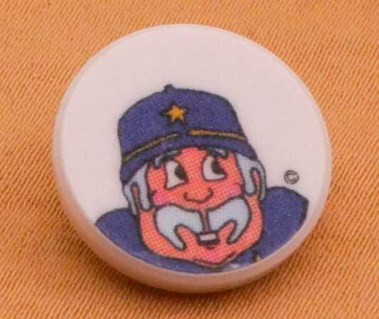 British Copper Bobby Police Vintage Plastic Button 15mm