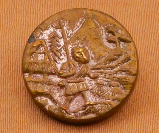 Butterfly Kite Asian Mountains Paris Back French Tight Metal Button 16mm