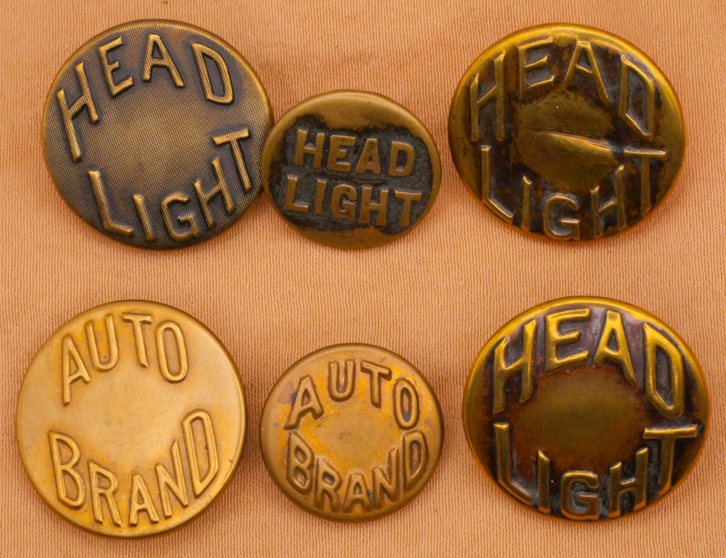 Head Light or Auto Brand Verbal Brass Metal Workwear Button 15-20mm