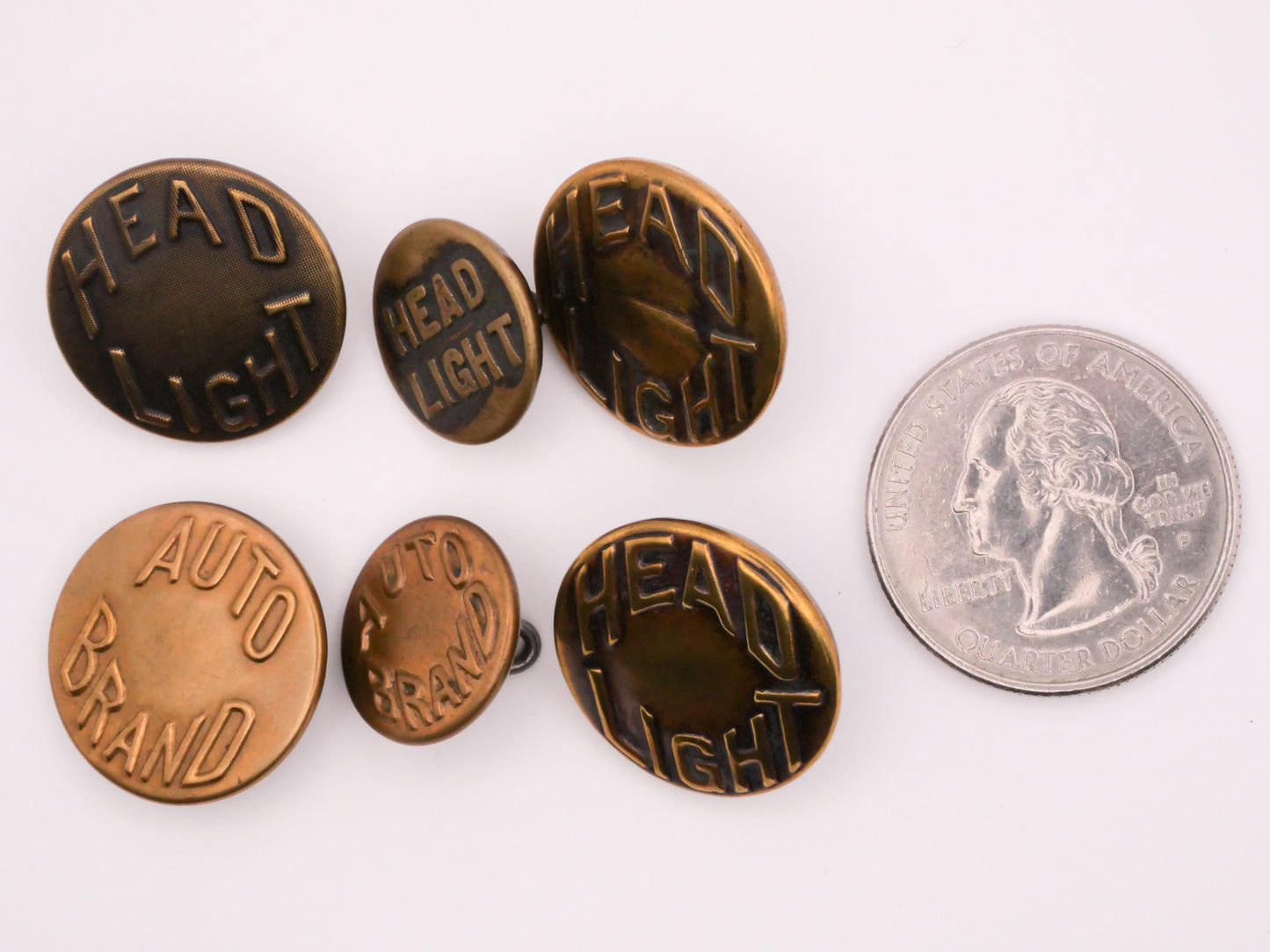 Head Light or Auto Brand Verbal Brass Metal Workwear Button 15-20mm