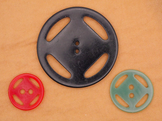 Diamond Square Circle Vintage Plastic Button Various 19-41mm