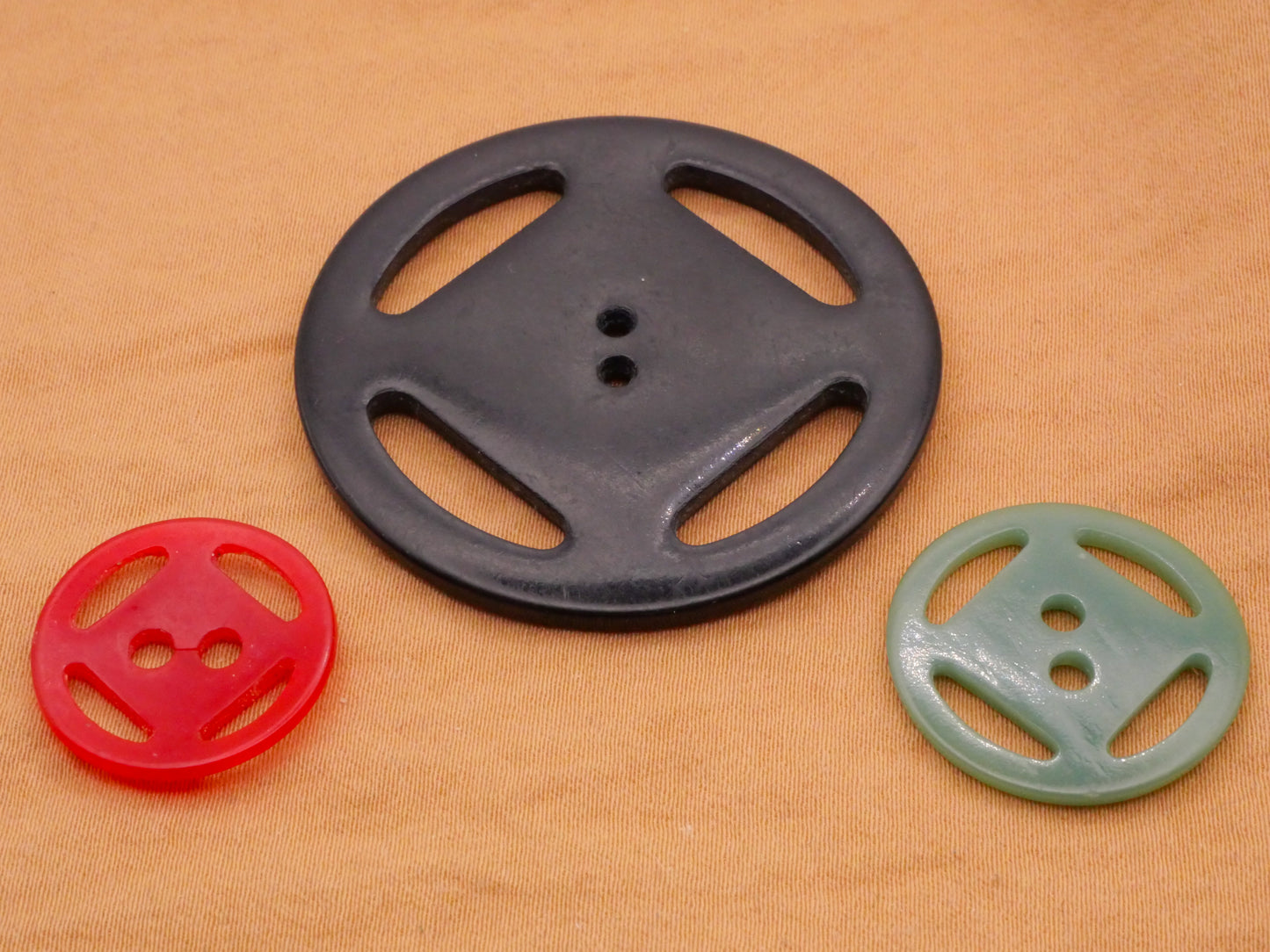 Diamond Square Circle Vintage Plastic Button Various 19-41mm