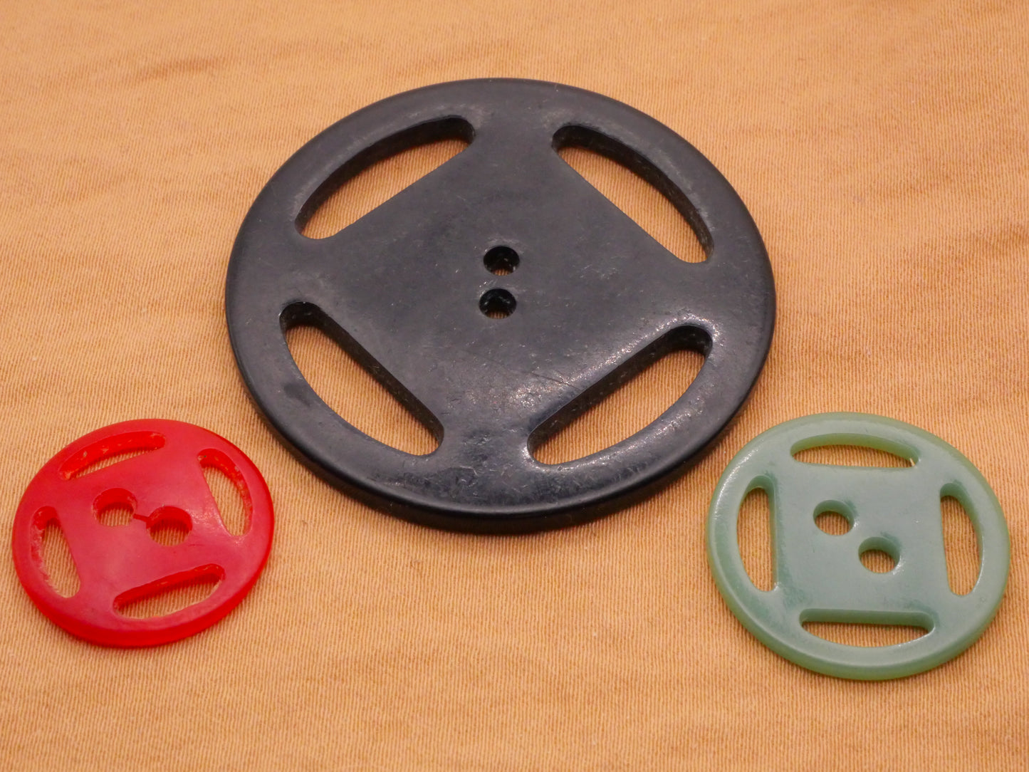 Diamond Square Circle Vintage Plastic Button Various 19-41mm