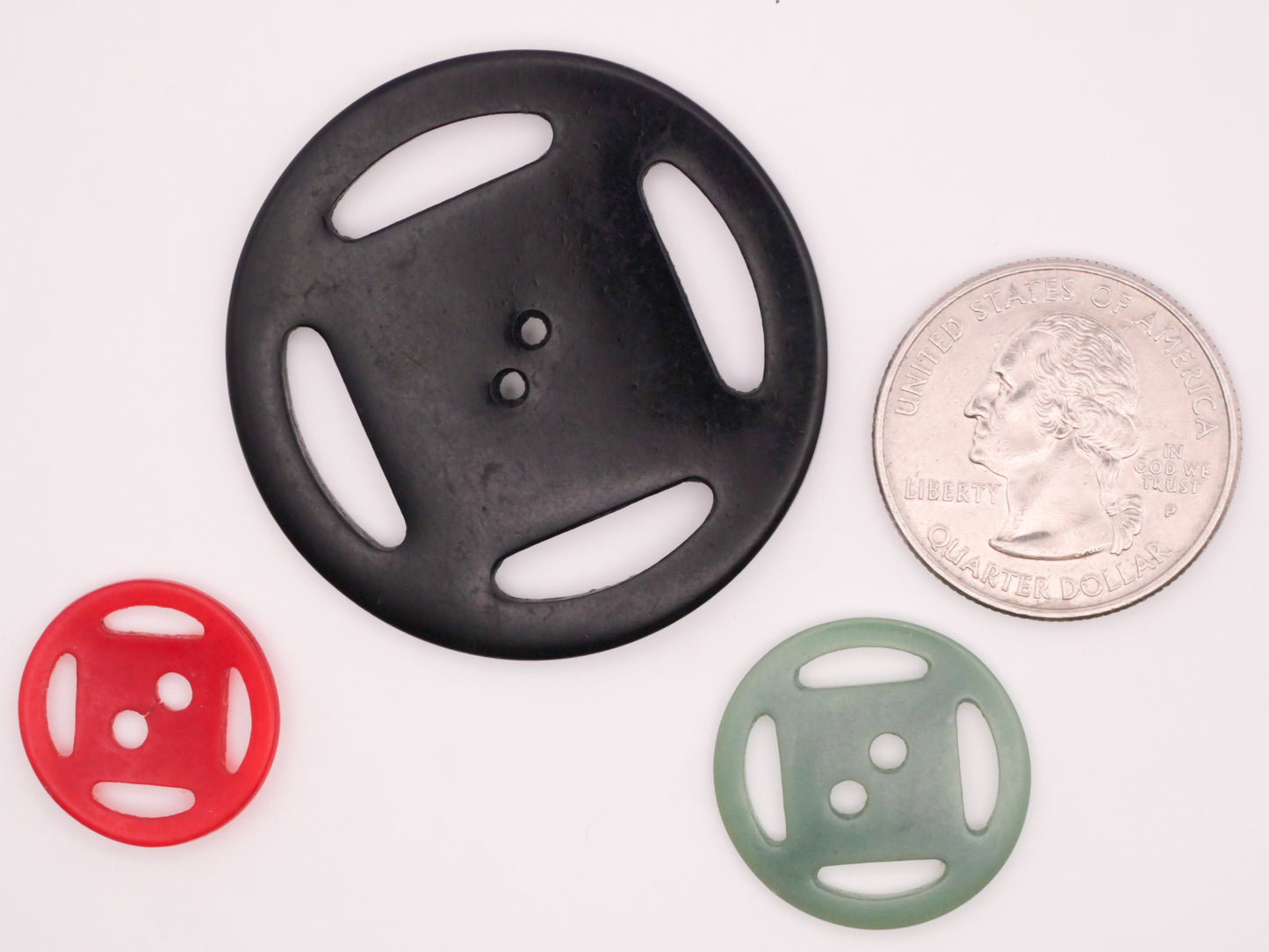 Diamond Square Circle Vintage Plastic Button Various 19-41mm