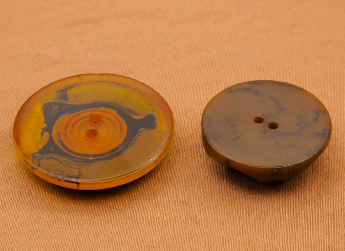 Laminated Two-Tone Bakelite Early Plastic Button Various 22-27mm