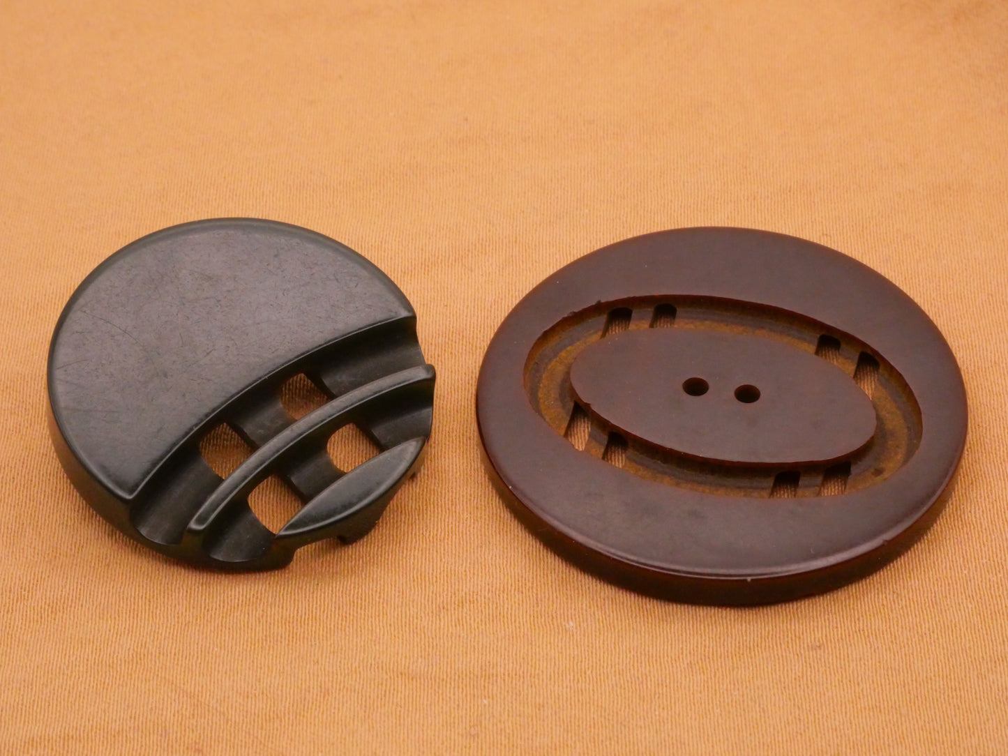 Machine Carved Bakelite Early Plastic Button Various 28-36mm