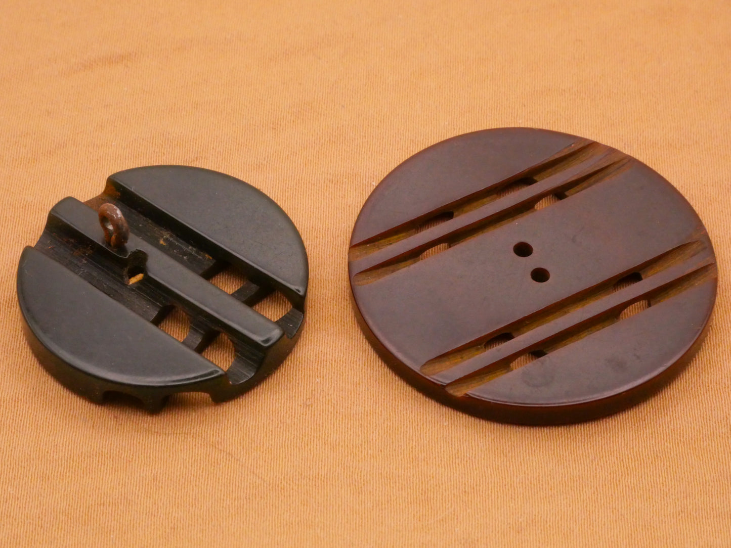 Machine Carved Bakelite Early Plastic Button Various 28-36mm
