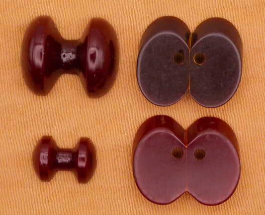 Burgundy Red Early Plastic Cufflink Embellishment or Button Various 8-18mm