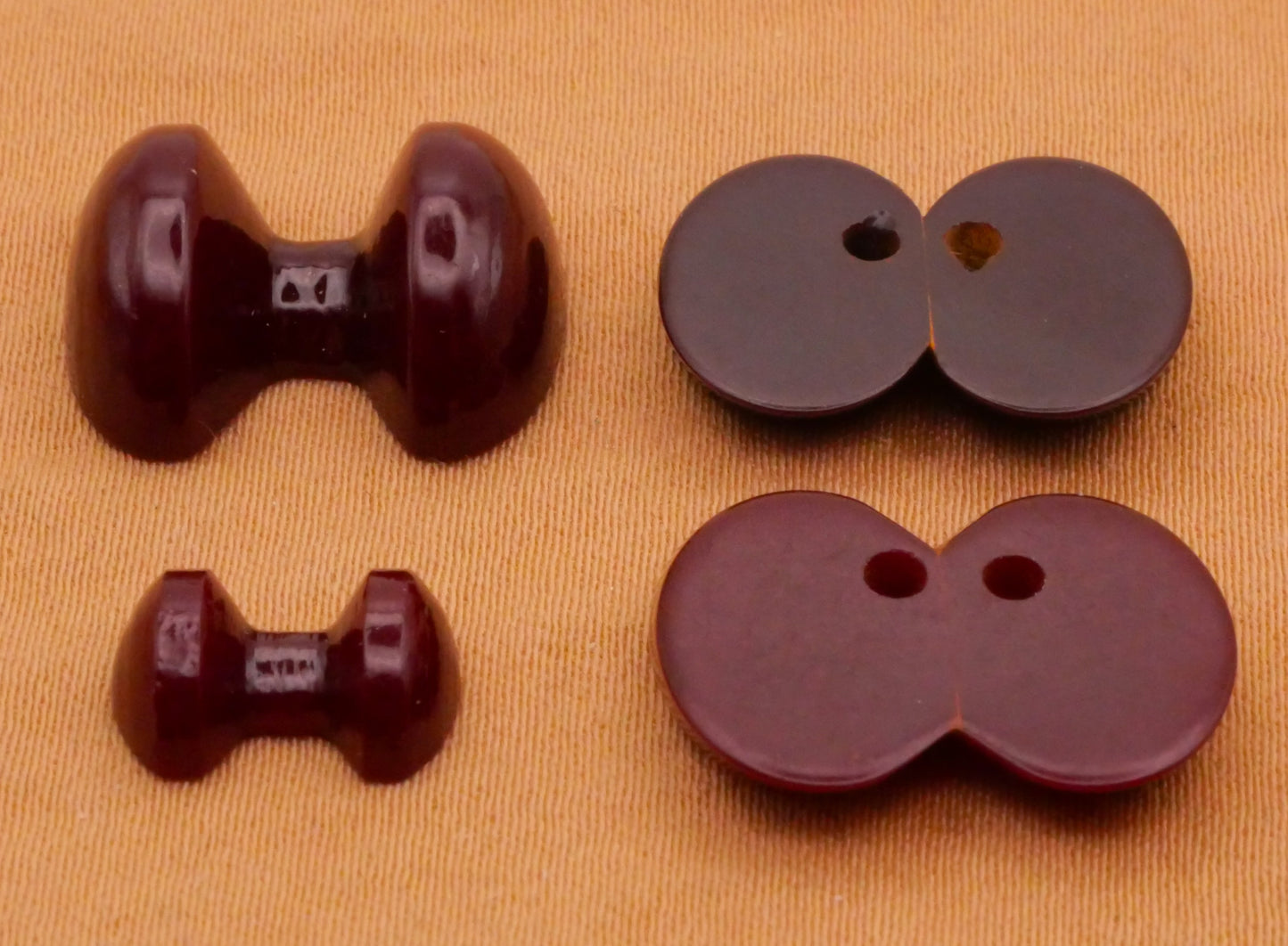 Burgundy Red Early Plastic Cufflink Embellishment or Button Various 8-18mm