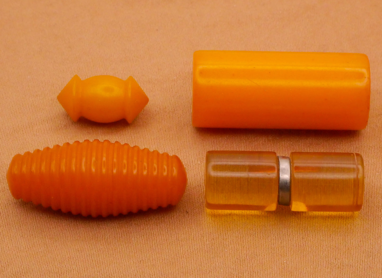 Butterscotch or Apple Juice Bakelite Early Plastic Toggle Button Various 8-29mm