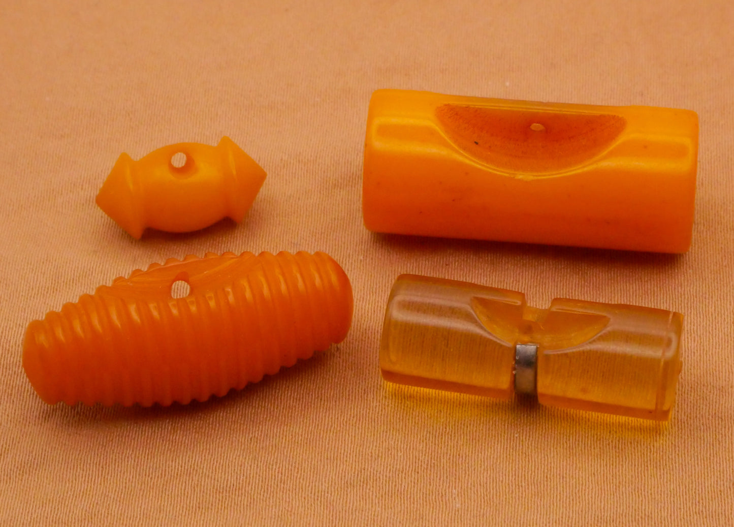 Butterscotch or Apple Juice Bakelite Early Plastic Toggle Button Various 8-29mm