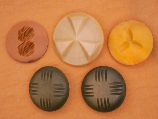 Industrial Carved Look Vintage Plastic Button Various 34-41mm
