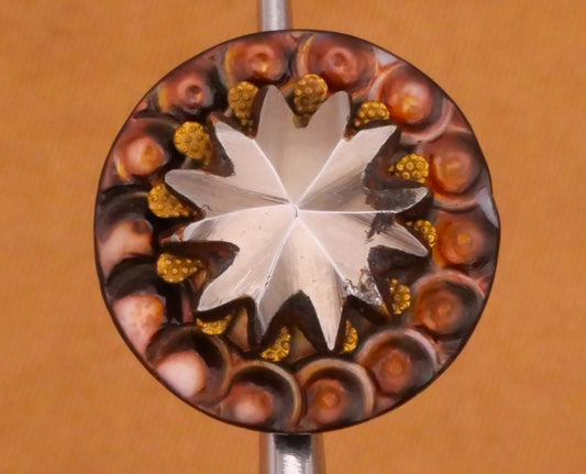 Star Steel-Cut Mother of Pearl Antique Button 13mm