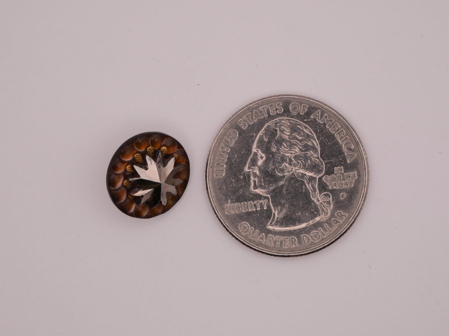 Star Steel-Cut Mother of Pearl Antique Button 13mm