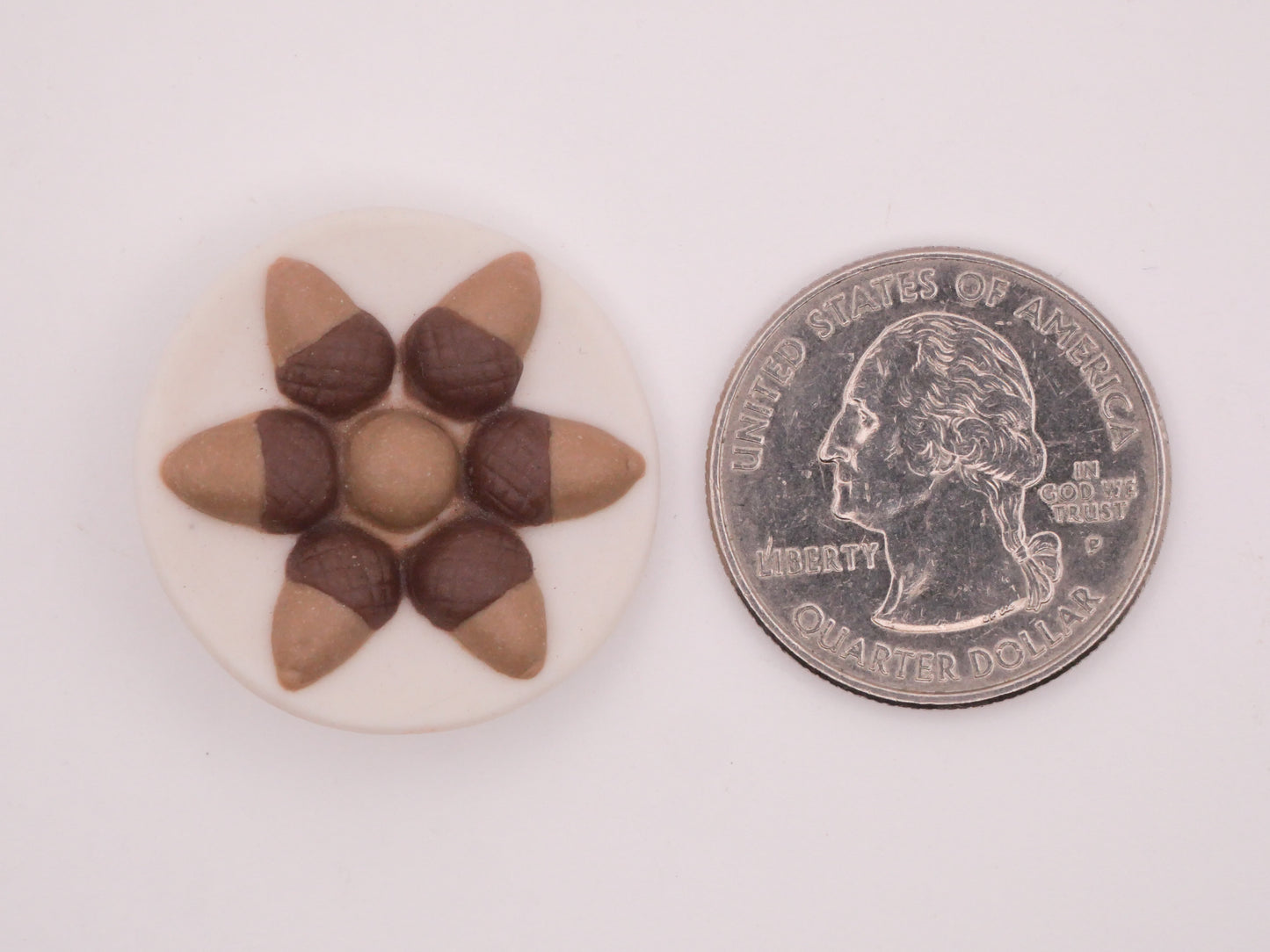 Acorns Jasperware Stoneware Stella Rzanski Studio Button 28mm