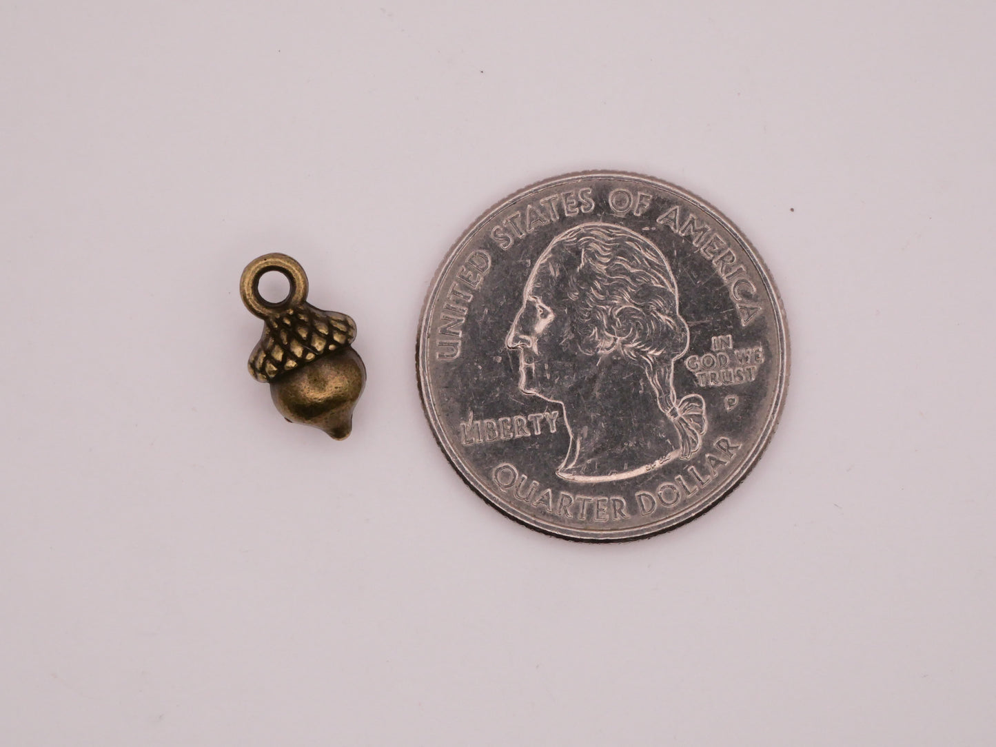 Acorn Mixed Metal Set of Twenty Charms Embellishments 7x13mm