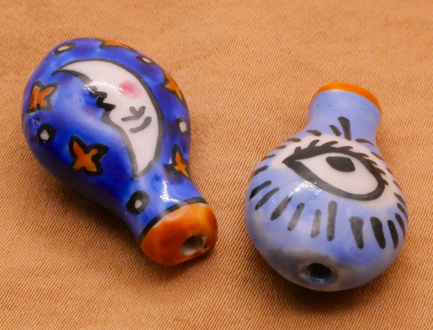 Witch Potion Bottle Hand-Painted Ceramic Bead Various 16x26mm