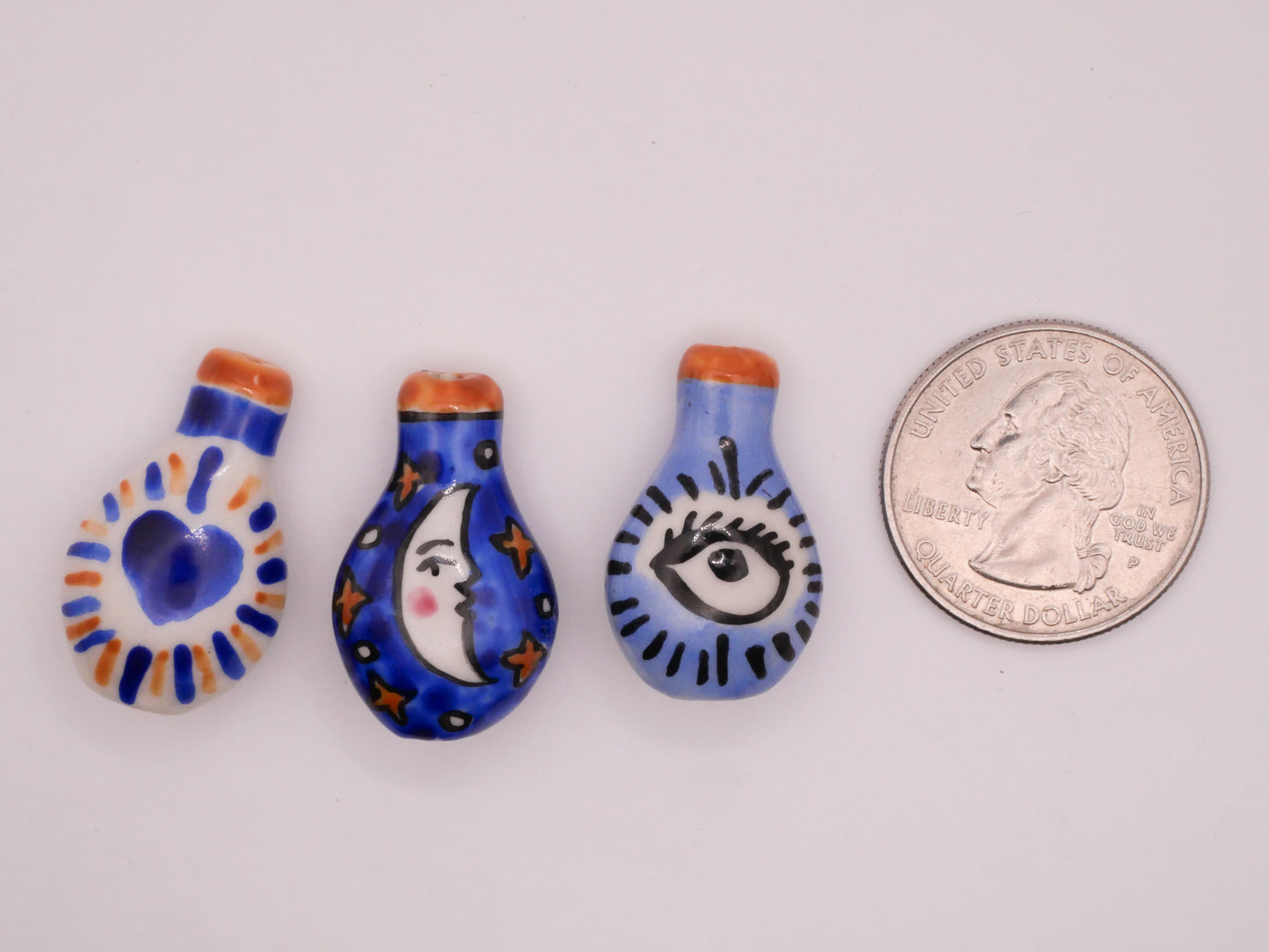 Witch Potion Bottle Hand-Painted Ceramic Bead Various 16x26mm