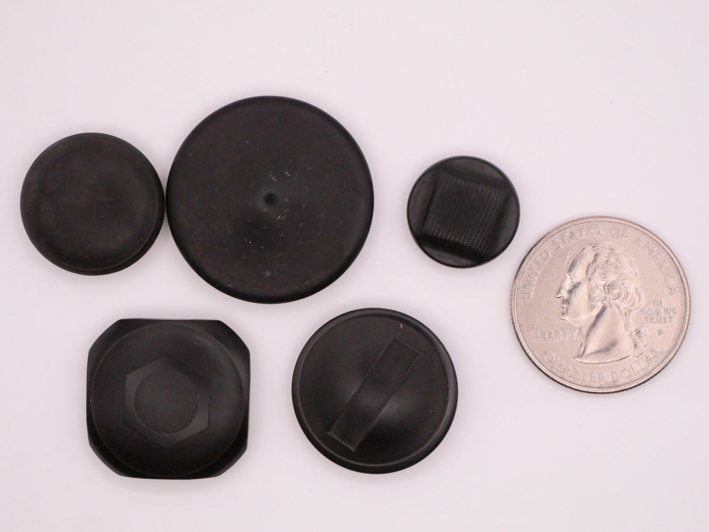 Vegetable Ivory Black Subtle Design Vintage Button Various 15-28mm