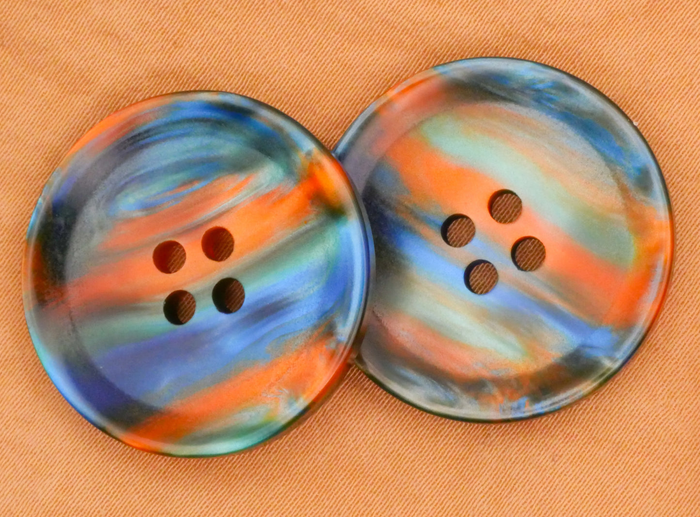 Galaxy Look Design in Plastic Pair of Buttons Various 27mm
