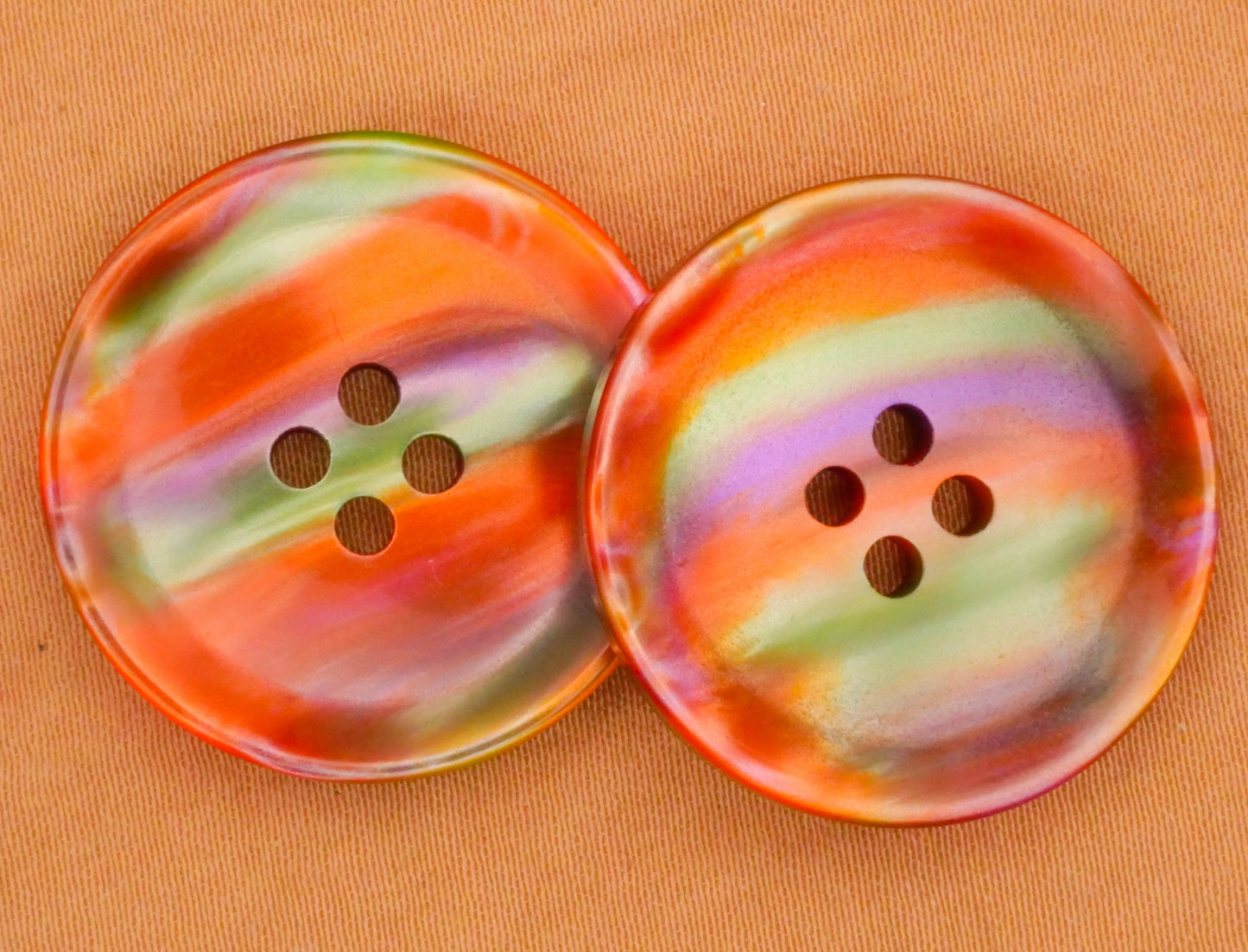 Galaxy Look Design in Plastic Pair of Buttons Various 27mm