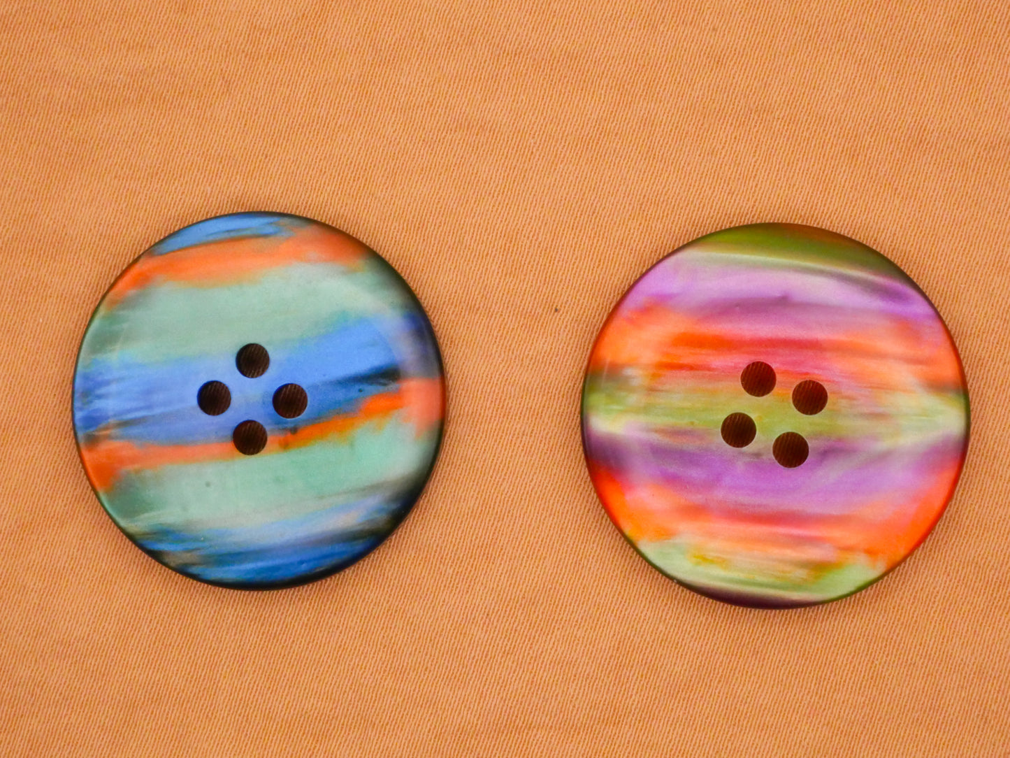 Galaxy Look Design in Plastic Pair of Buttons Various 27mm
