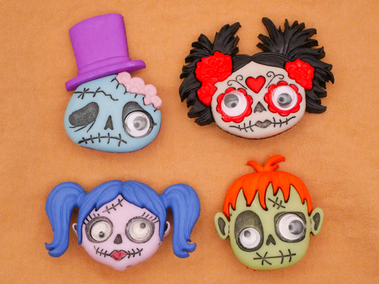 Zombie Face Moveable Googly Eyes Plastic Snap-Together Button Various 25-39mm