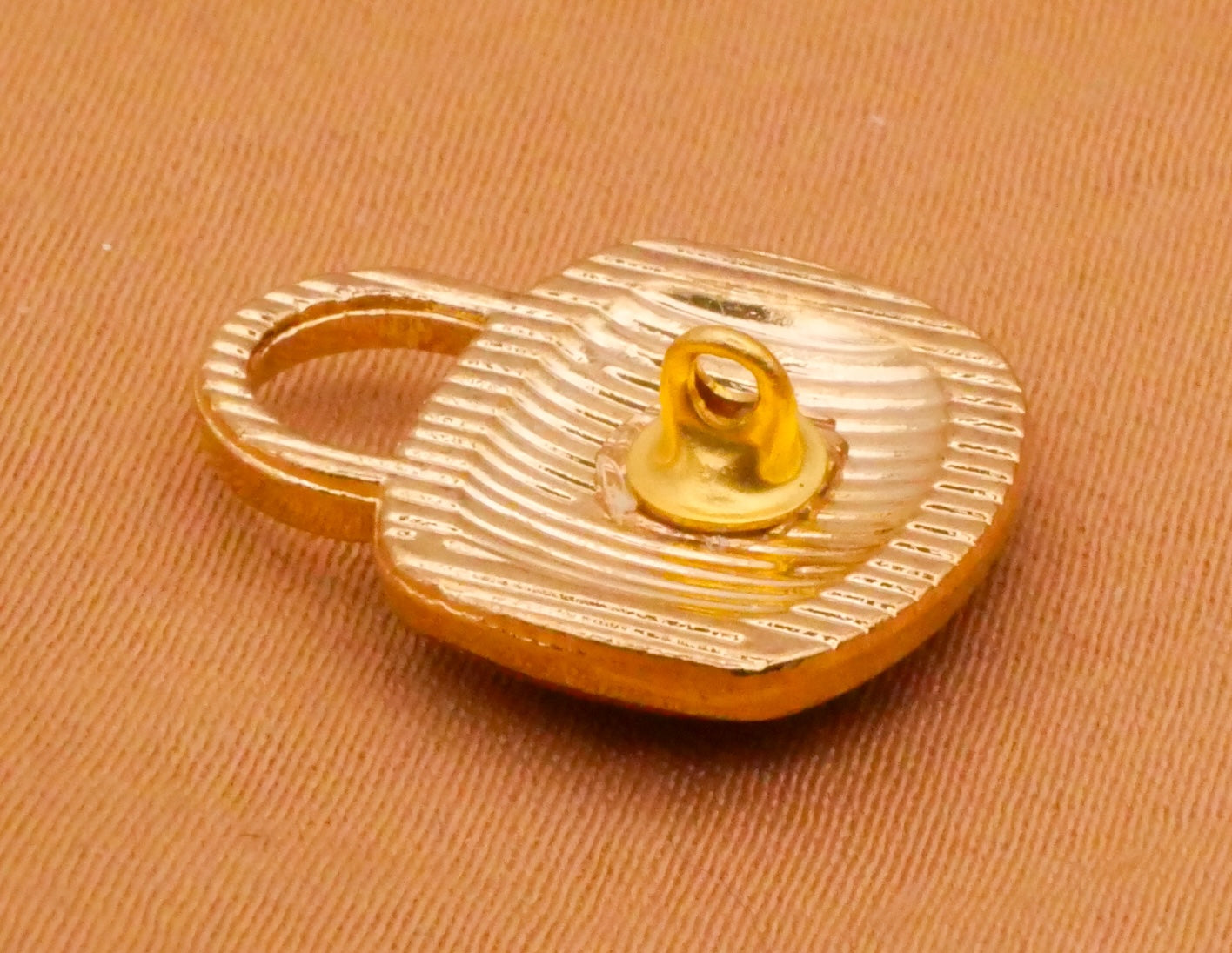 Trick or Treat Bag Verbal Cold Pressed Enamel Metal Button 14x17mm