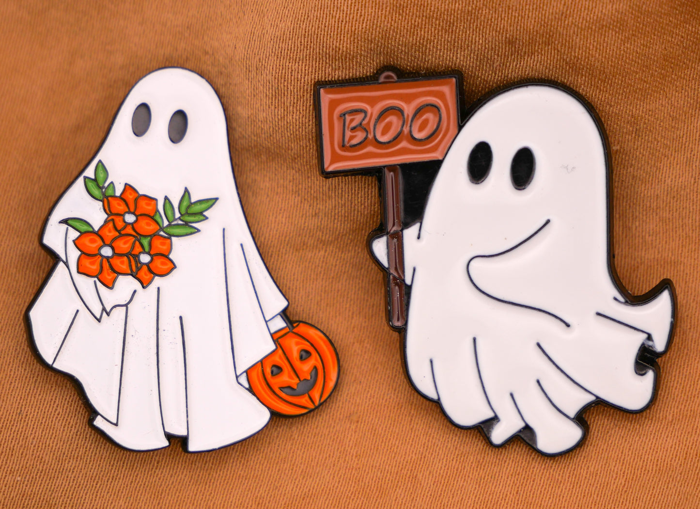 Ghost Sheet Flowers or Book Enamel Metal Button Various 25-31mm