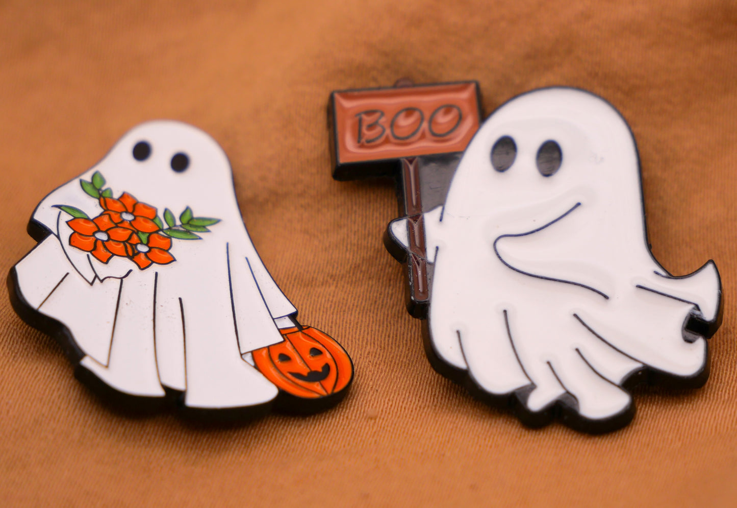 Ghost Sheet Flowers or Book Enamel Metal Button Various 25-31mm