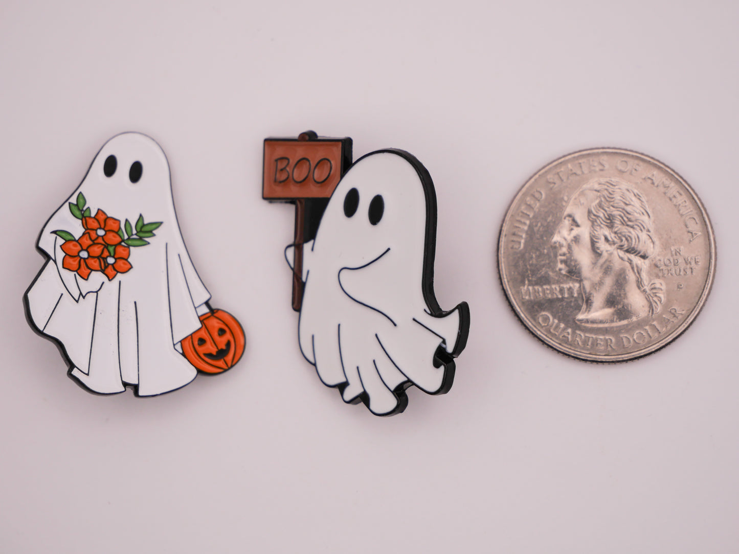 Ghost Sheet Flowers or Book Enamel Metal Button Various 25-31mm