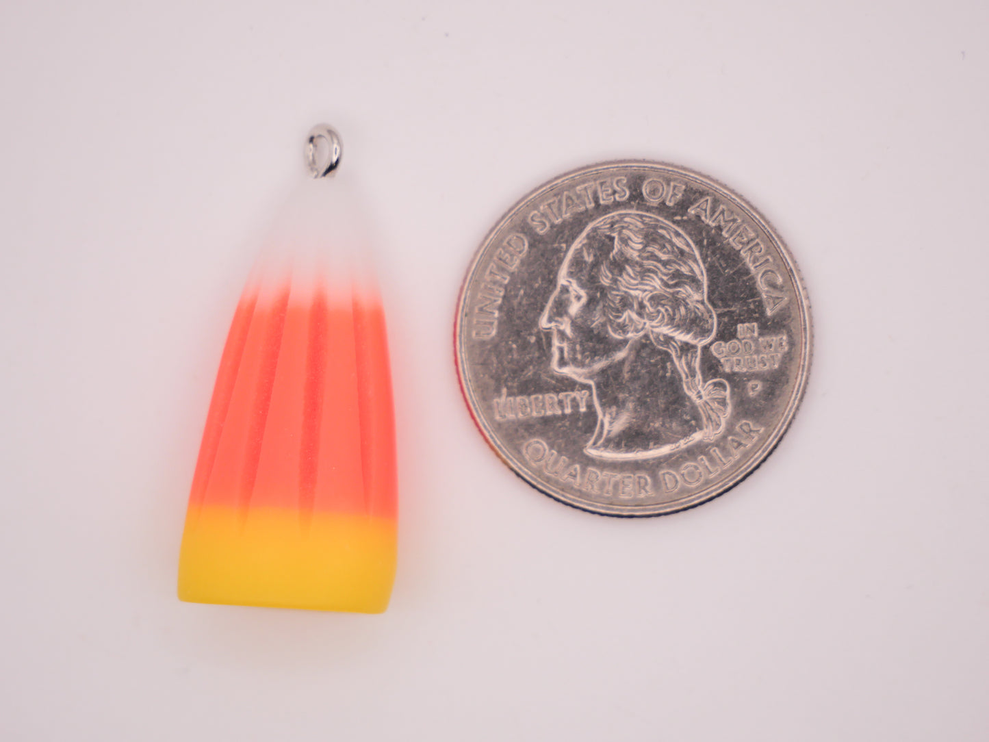 Candy Corn Plastic Set of Five Charms Embellishments 15x34mm