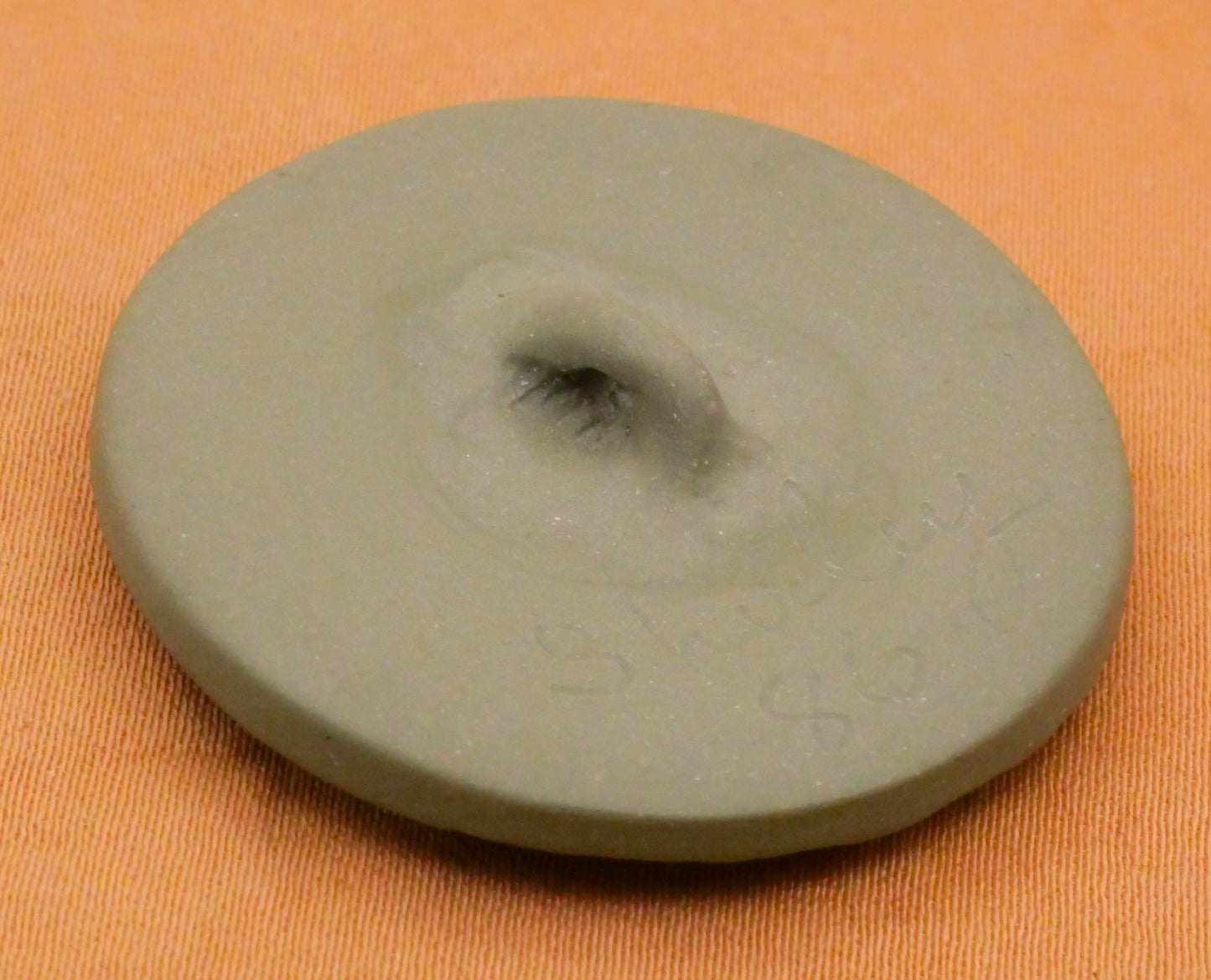 Chicken Farm Green Jasper Ware Shirley Shaw Studio Large Button 34mm