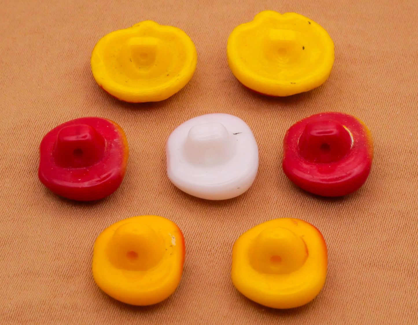 Apple Fruit Vintage Glass Button Various 12-15mm