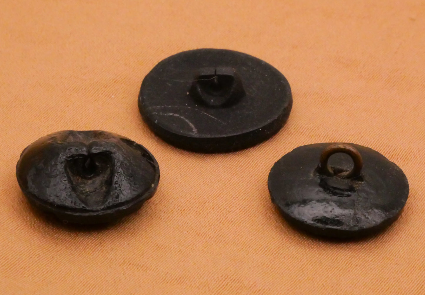 Quadrant Design Black Glass Button Various 16-18mm