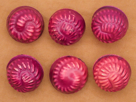 Coil Rope Fuchsia Magenta Pink Celluloid Early Plastic Button Various 19mm