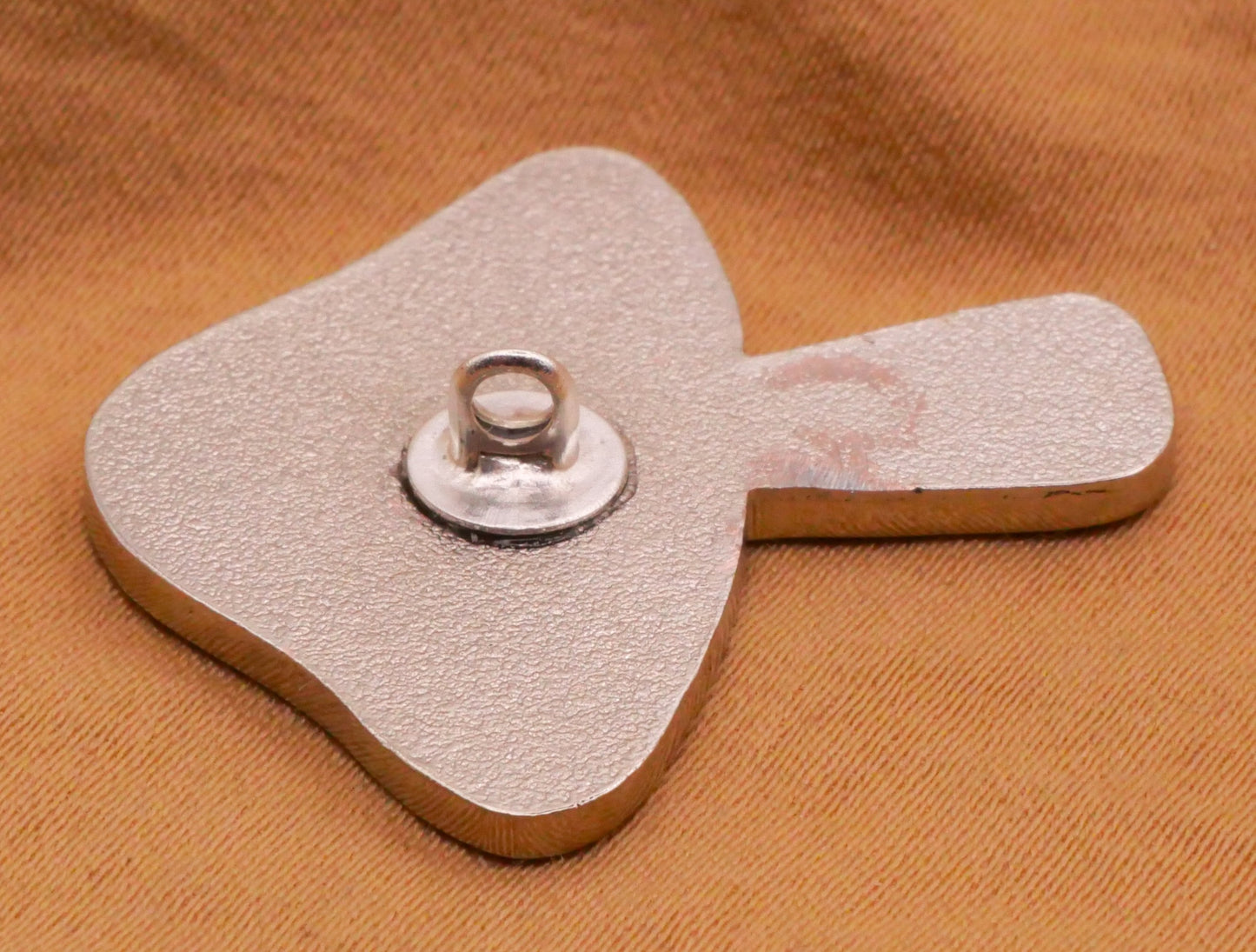 Eyes Pink Mushroom Enamel Metal Button 28x30mm