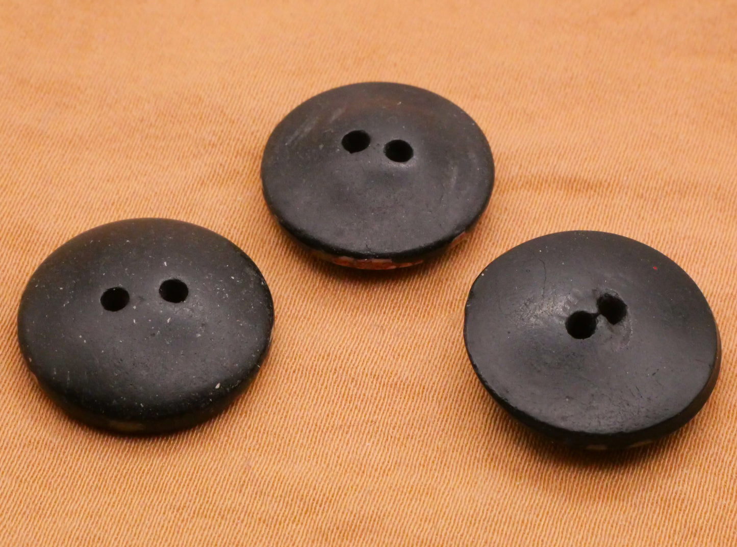 Fleck Burgundy Sage Green Ivory Black Composition Plastic Button Various 17mm