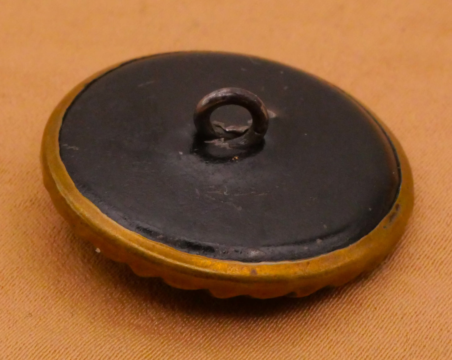 Medusa Purple Tinted Metal Wood Victorian Button 27mm