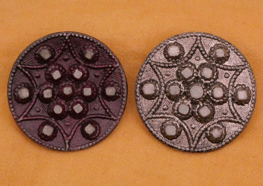 Star Sun Antique Pewter Button Various 25mm
