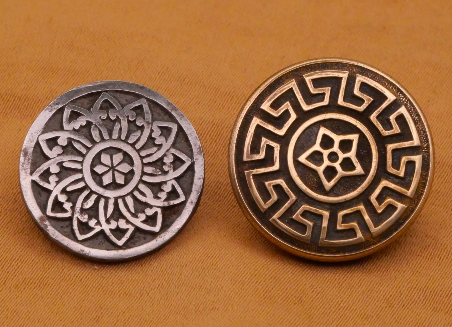 Star Center Mandala Metal Button Various 18-20mm