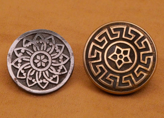 Star Center Mandala Metal Button Various 18-20mm