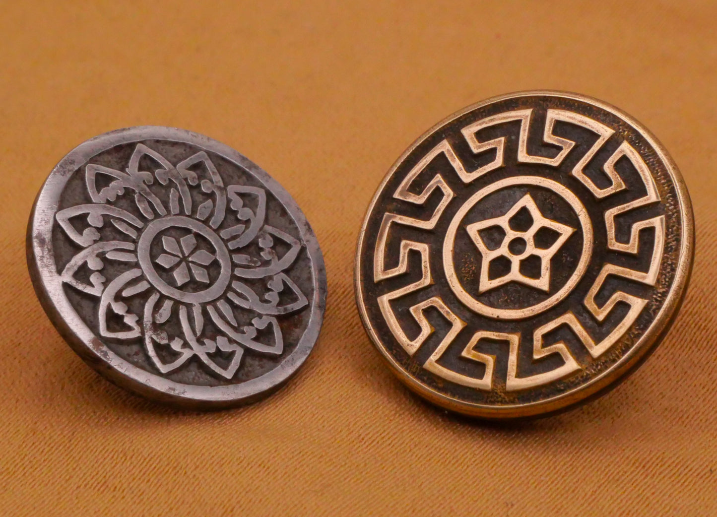 Star Center Mandala Metal Button Various 18-20mm